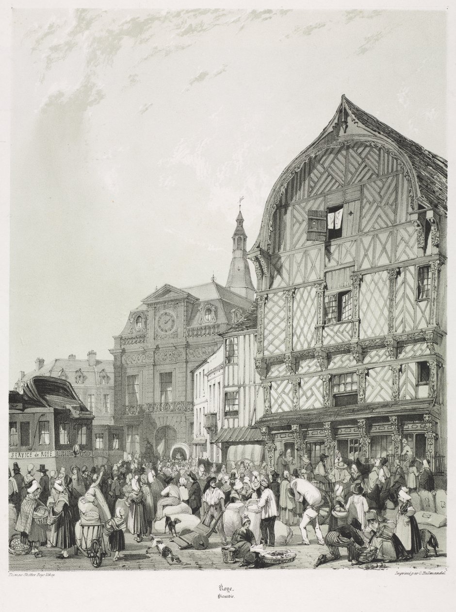 Picturesque and Romantic Journeys in Old France, Picardie: Roye by Thomas Shotter Boys