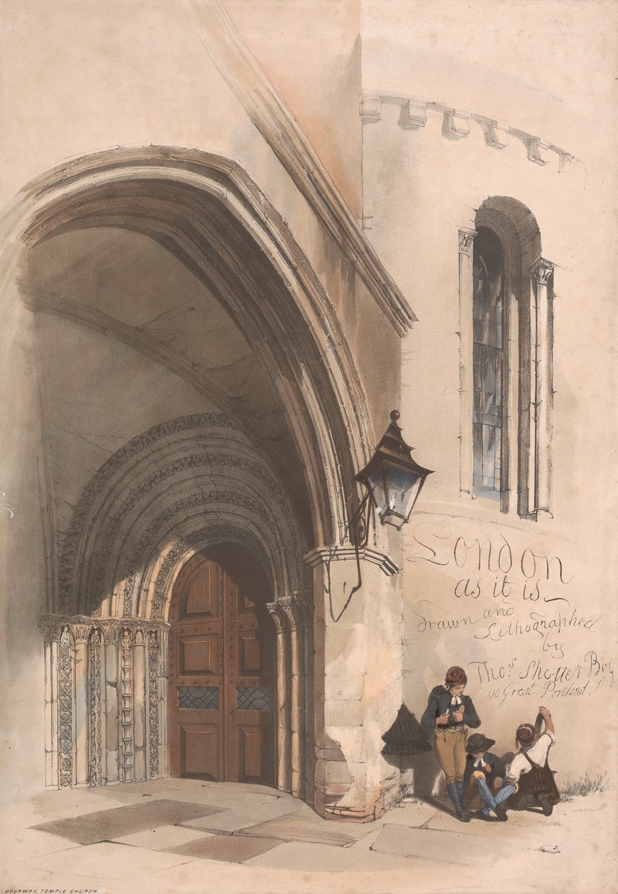 Title Page of a Set of Lithographs of London by Thomas Shotter Boys