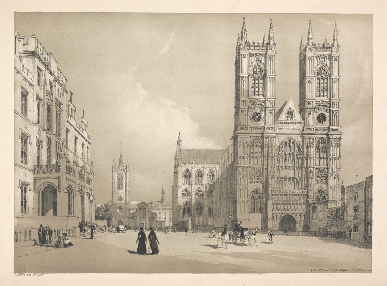 Westminster Abbey, Hospital, etc. by Thomas Shotter Boys