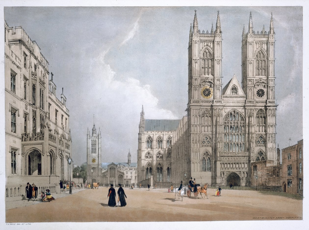 Westminster Abbey and Hospital, London by Thomas Shotter Boys