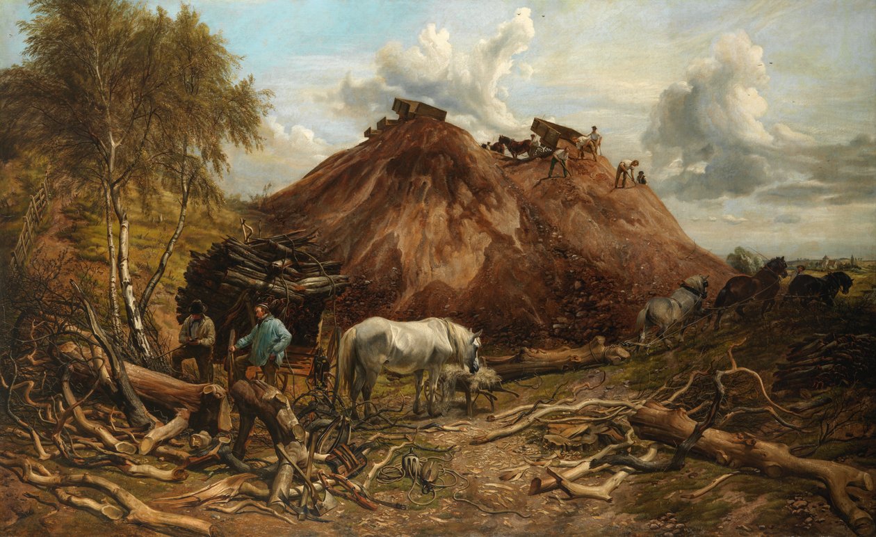 Clearing the Wood for the Iron Way by Thomas Sidney Cooper