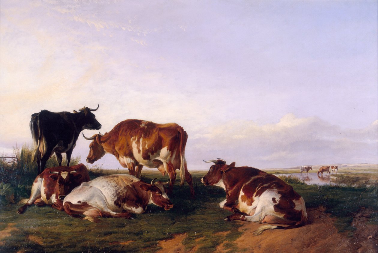 Landscape and Cattle by Thomas Sidney Cooper