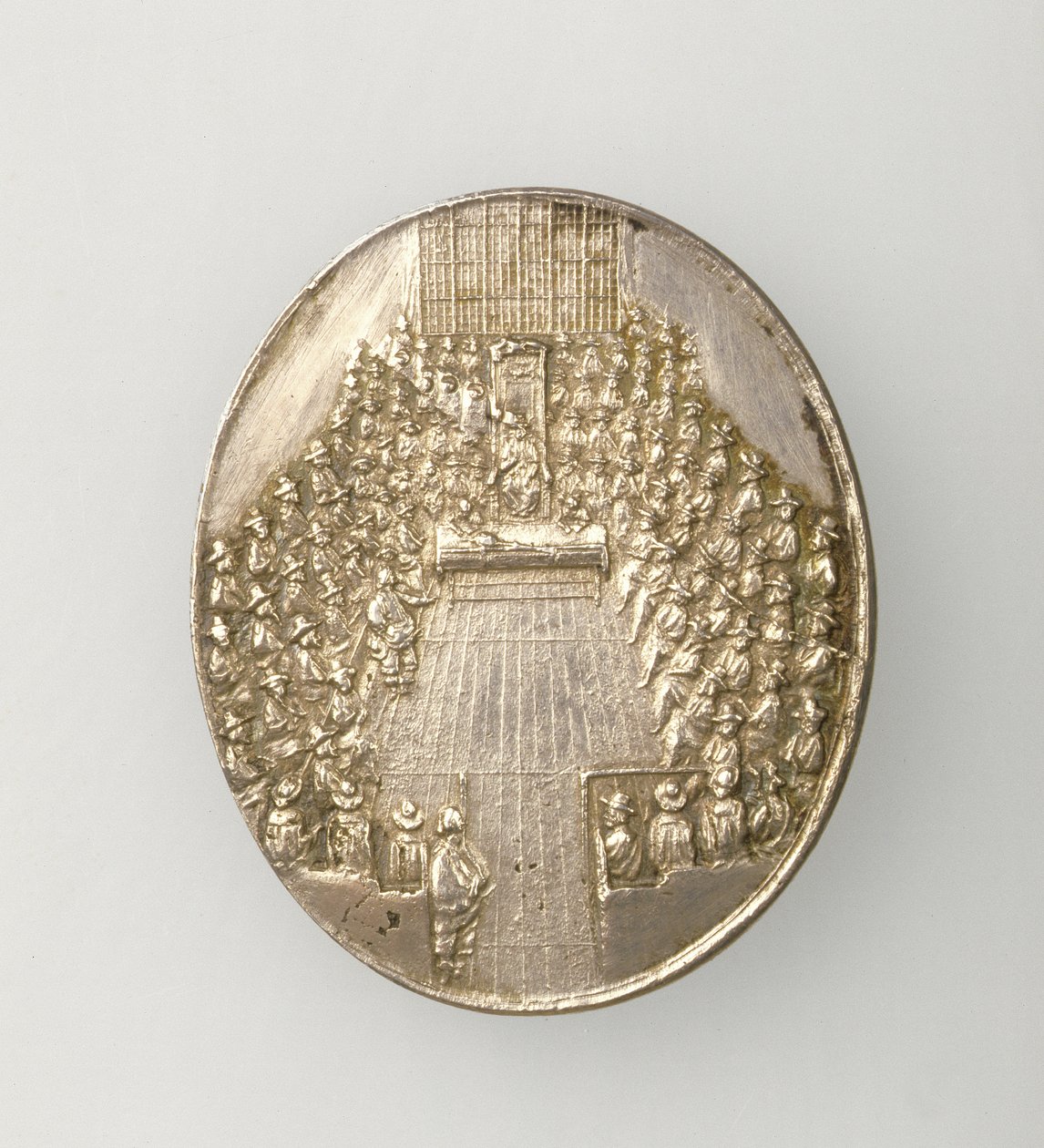 Dunbar Medal Depicting The House of Parliament 1650 (reverse) by Thomas Simon