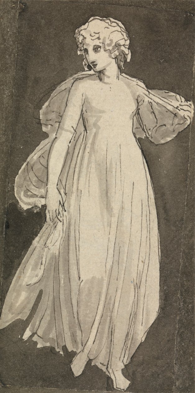 Girl, Full Length, Facing Front by Thomas Stothard