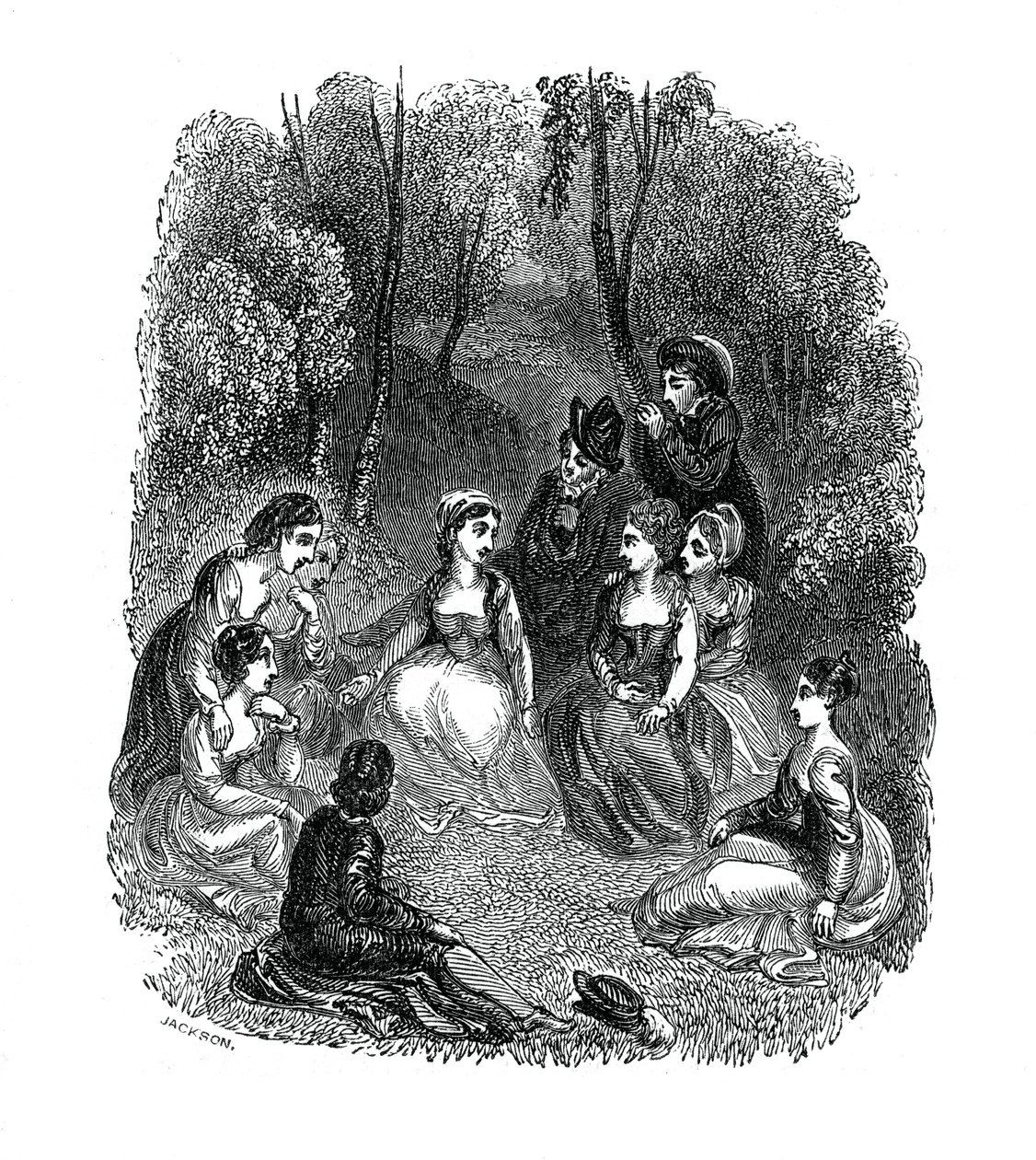 Scene from the Introduction to The Decameron by Giovanni Boccaccio, 1833 by Thomas Stothard