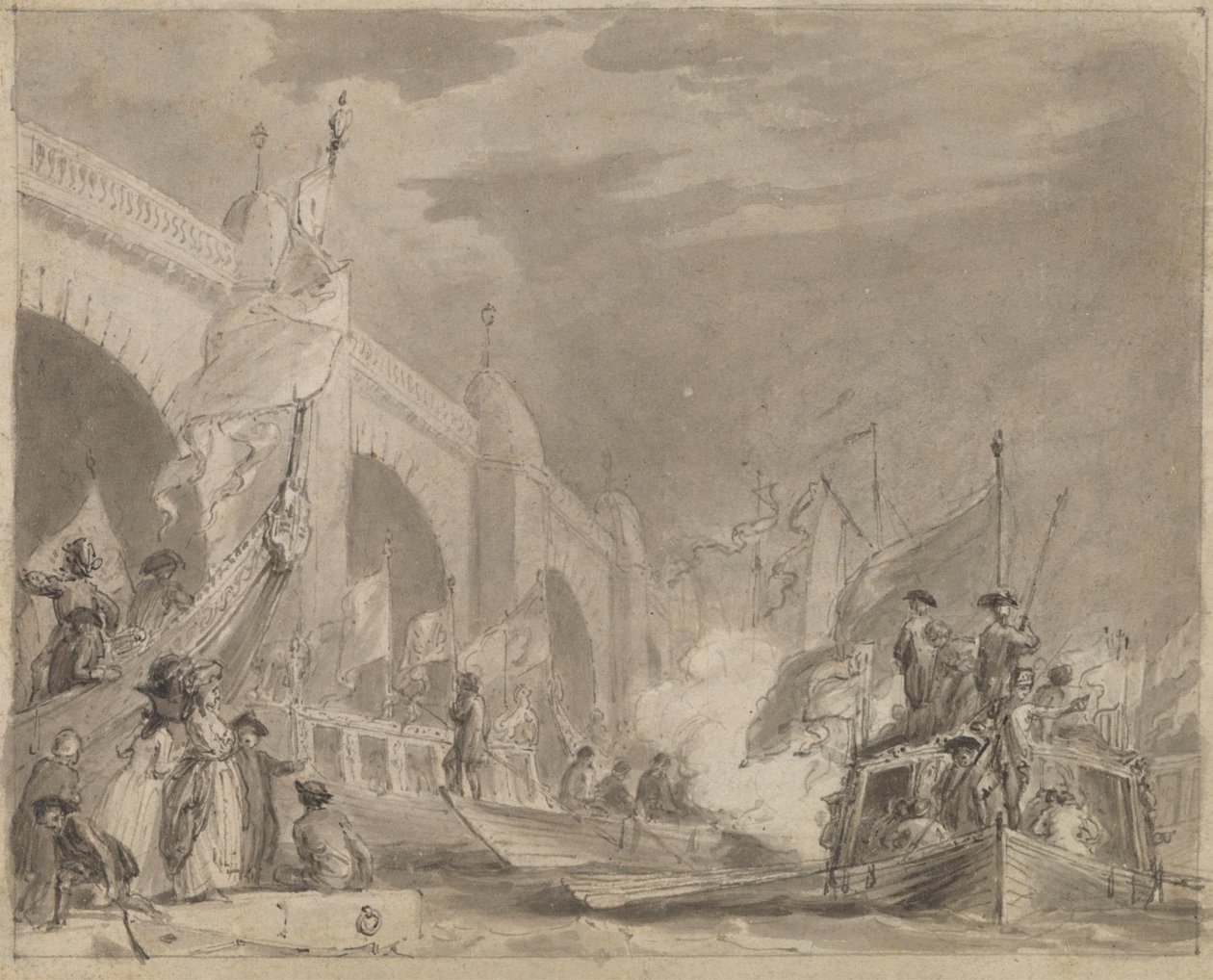 Westminster Bridge and the Royal Barge by Thomas Stothard