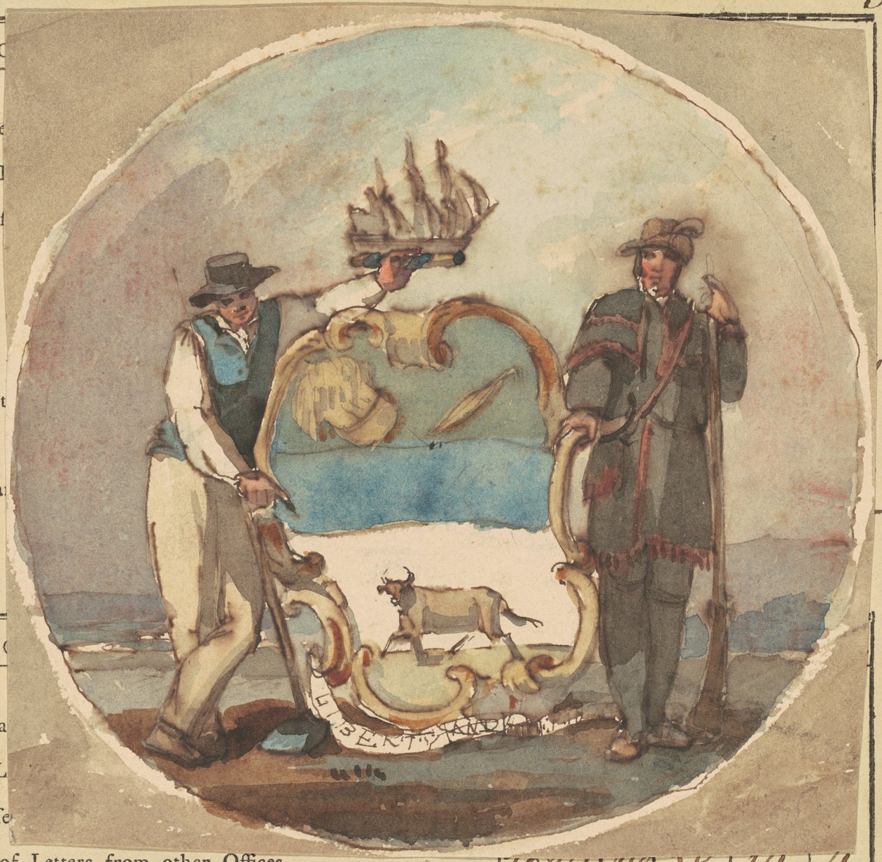 Study for "The Great Seal of the State of Delaware" by Thomas Sully