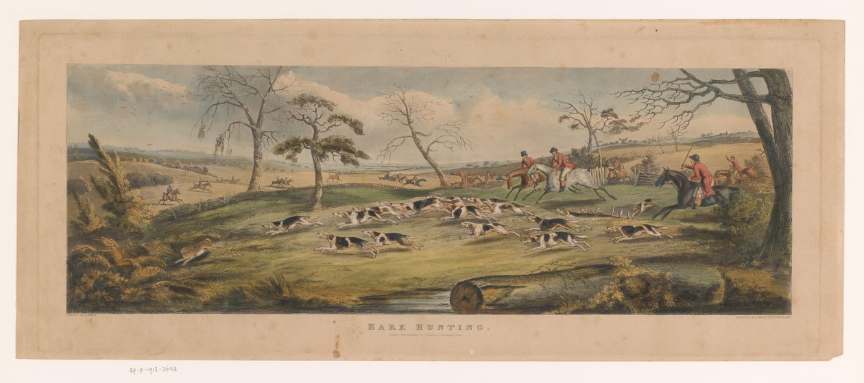 Pack of Beagles Hunting a Hare by Thomas Sutherland