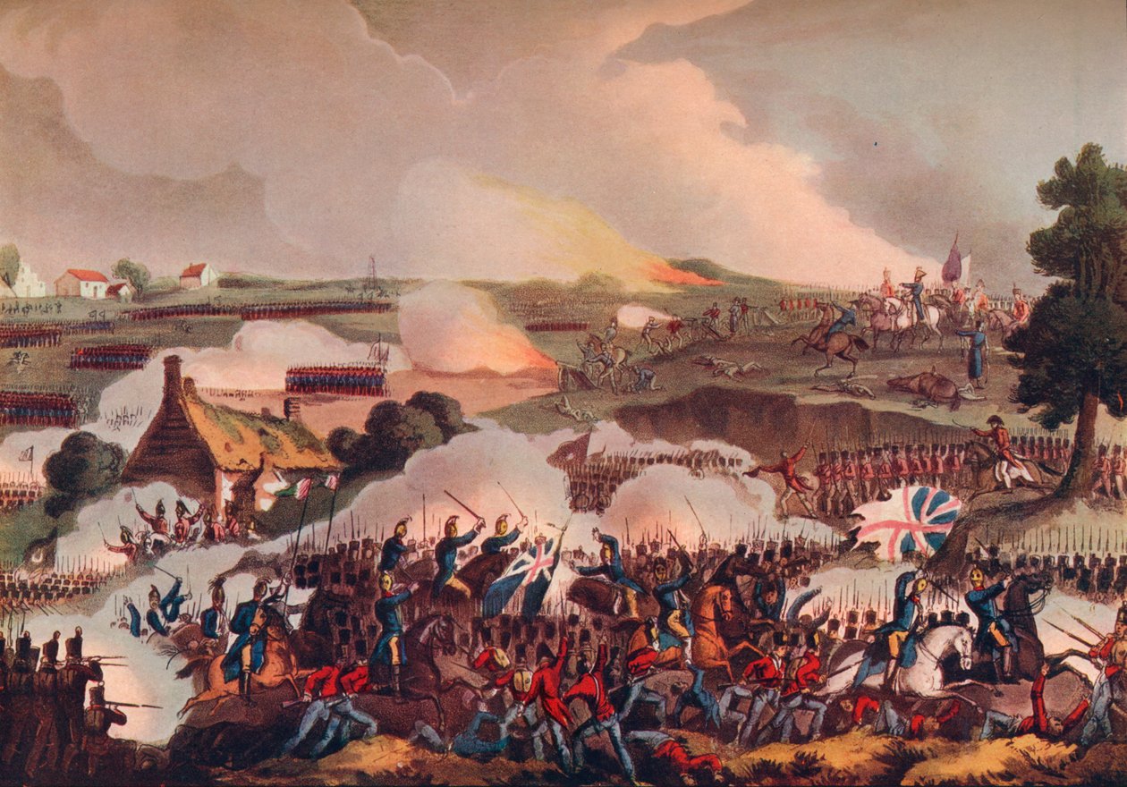 The Centre of the British Army in Action at the Battle of Waterloo, 19th Century, 1909 by Thomas Sutherland