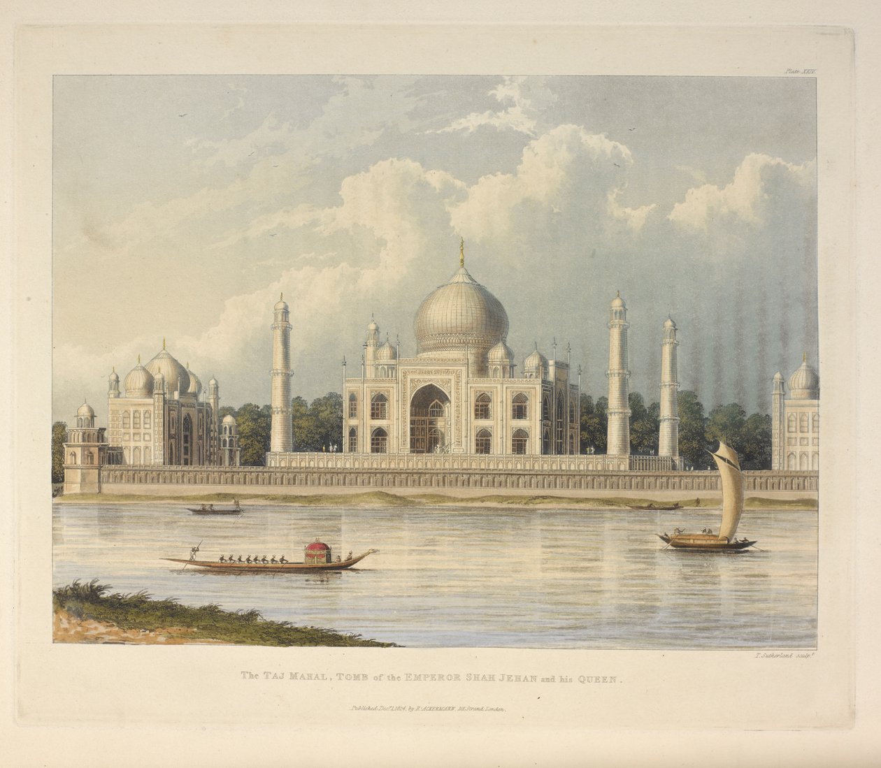 The Taj Mahal, Tomb of the Emperor Shah Jehan, illustration from 