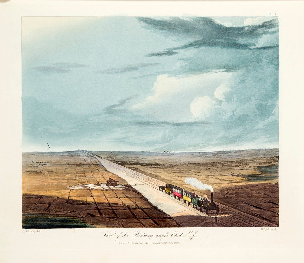 Rainhill Bridge, Chat Moss, near Liverpool by Thomas Talbot Bury