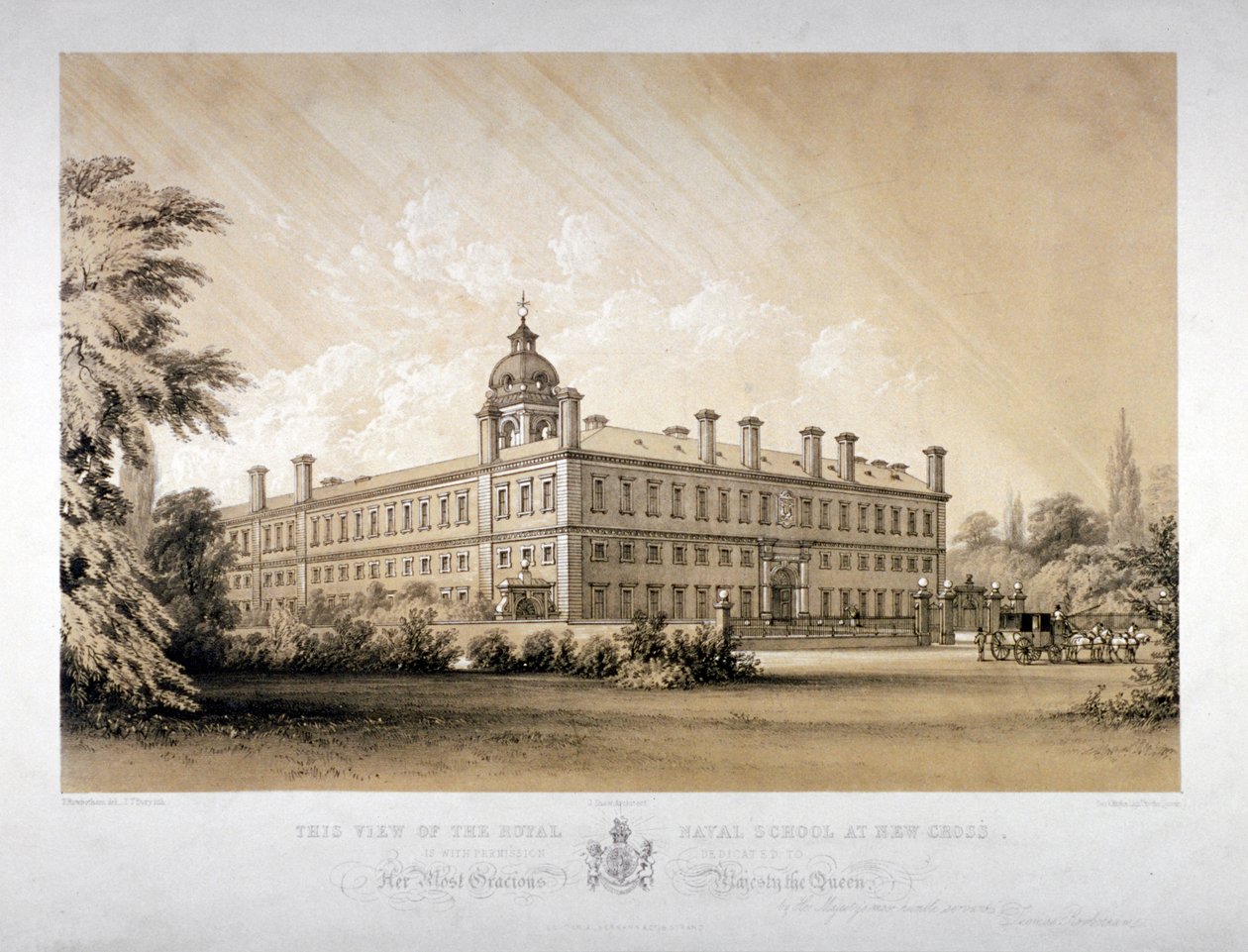The Royal Naval School at New Cross, Lewisham, London by Thomas Talbot Bury