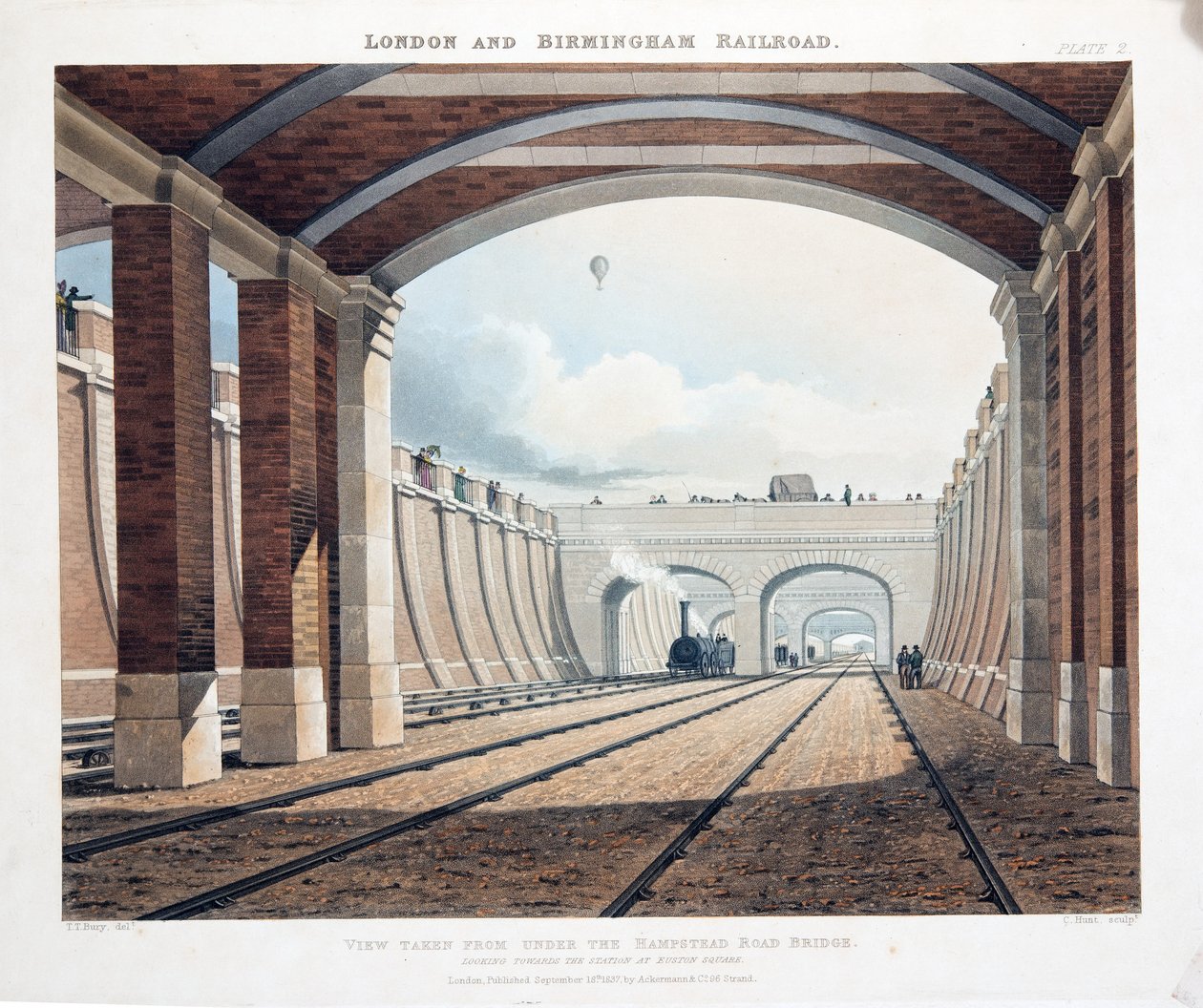 View Taken from Under the Hampstead Road Bridge, Looking Towards the Station at Euston Square by Thomas Talbot Bury