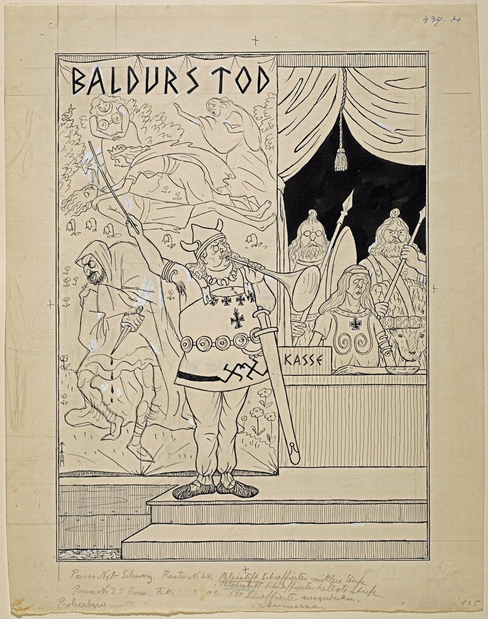 Competition for Oberammergau; Simplicissimus XXXV/8 by Thomas Theodor Heine