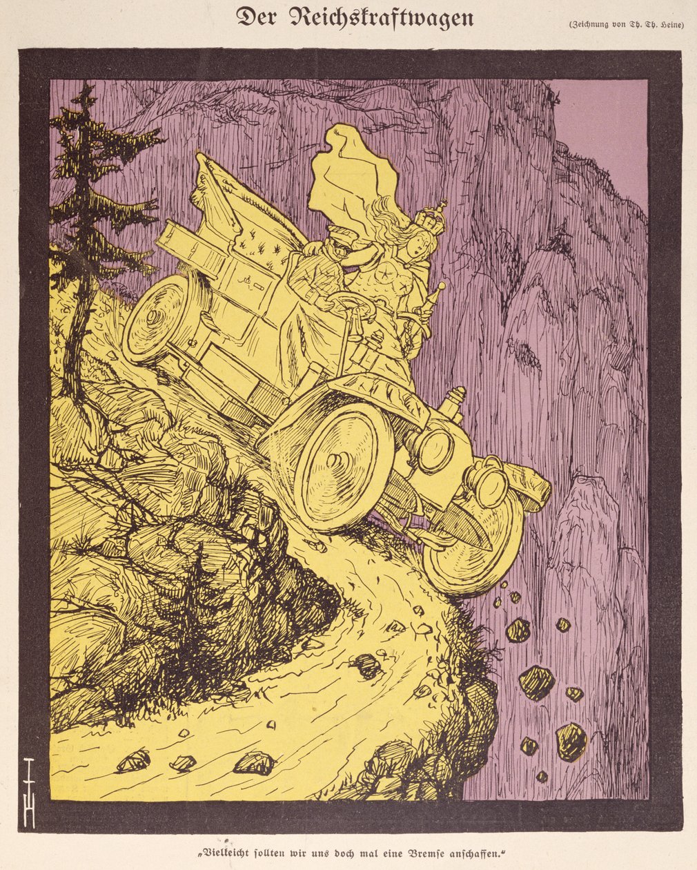 The Car of the German Empire Driven by Wilhelm II, Illustration from the Cover of 
