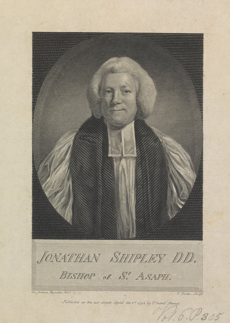 Jonathan Shipley, Bishop of St. Asaph by Thomas Trotter