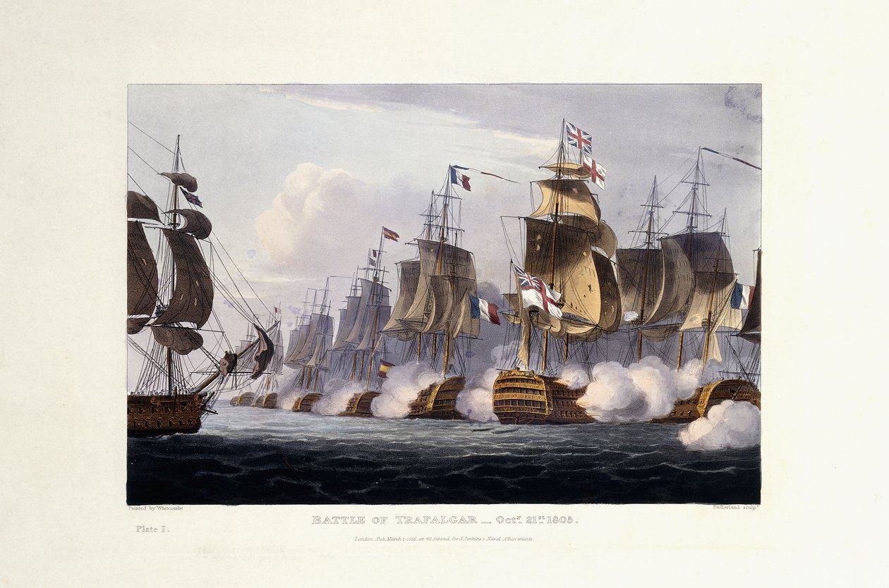 The Battle of Trafalgar, October 21st 1805 by Thomas Whitcombe