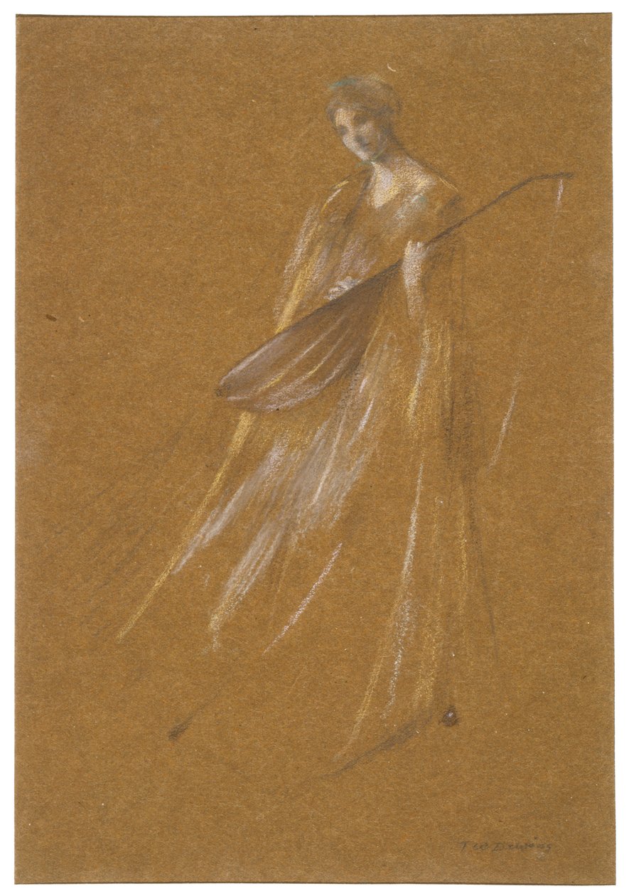 Lady with a Lute by Thomas Wilmer Dewing