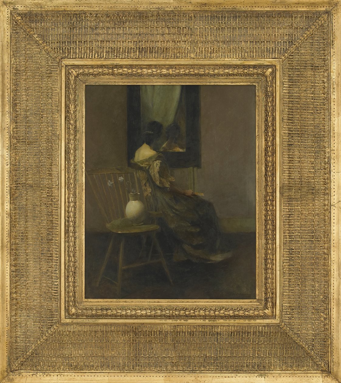 The Mirror, 1907 by Thomas Wilmer Dewing
