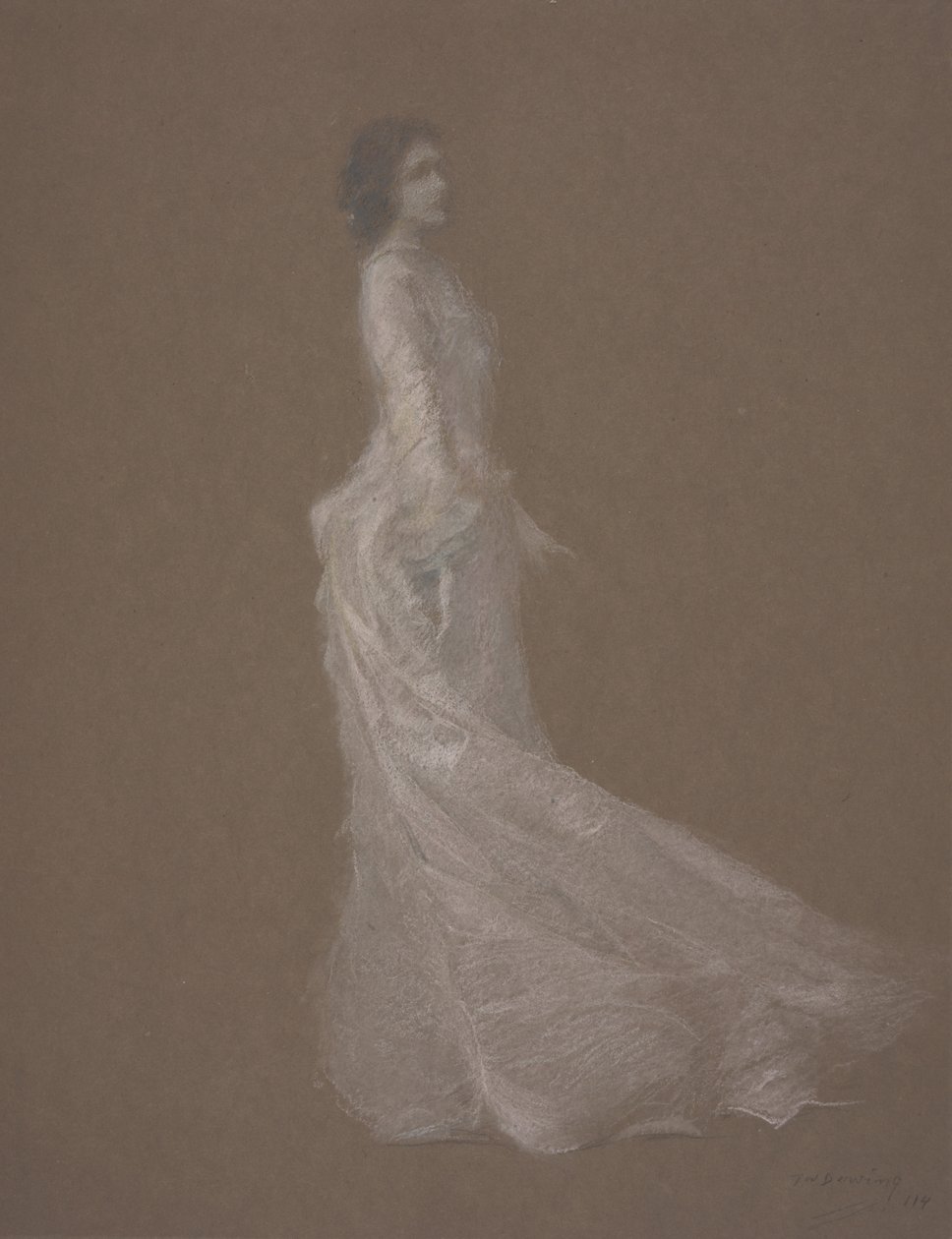 The Pink Dress by Thomas Wilmer Dewing