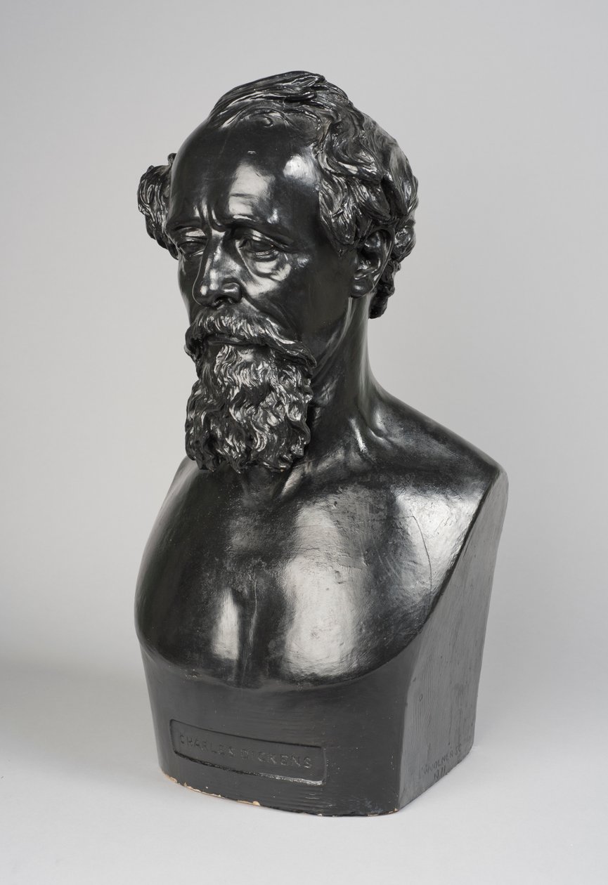Copy of a bust of Charles Dickens by Thomas Woolner
