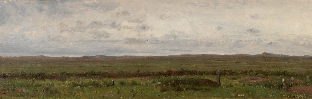 Graves of Travellers, Fort Kearny, Nebraska by Thomas Worthington Whittredge