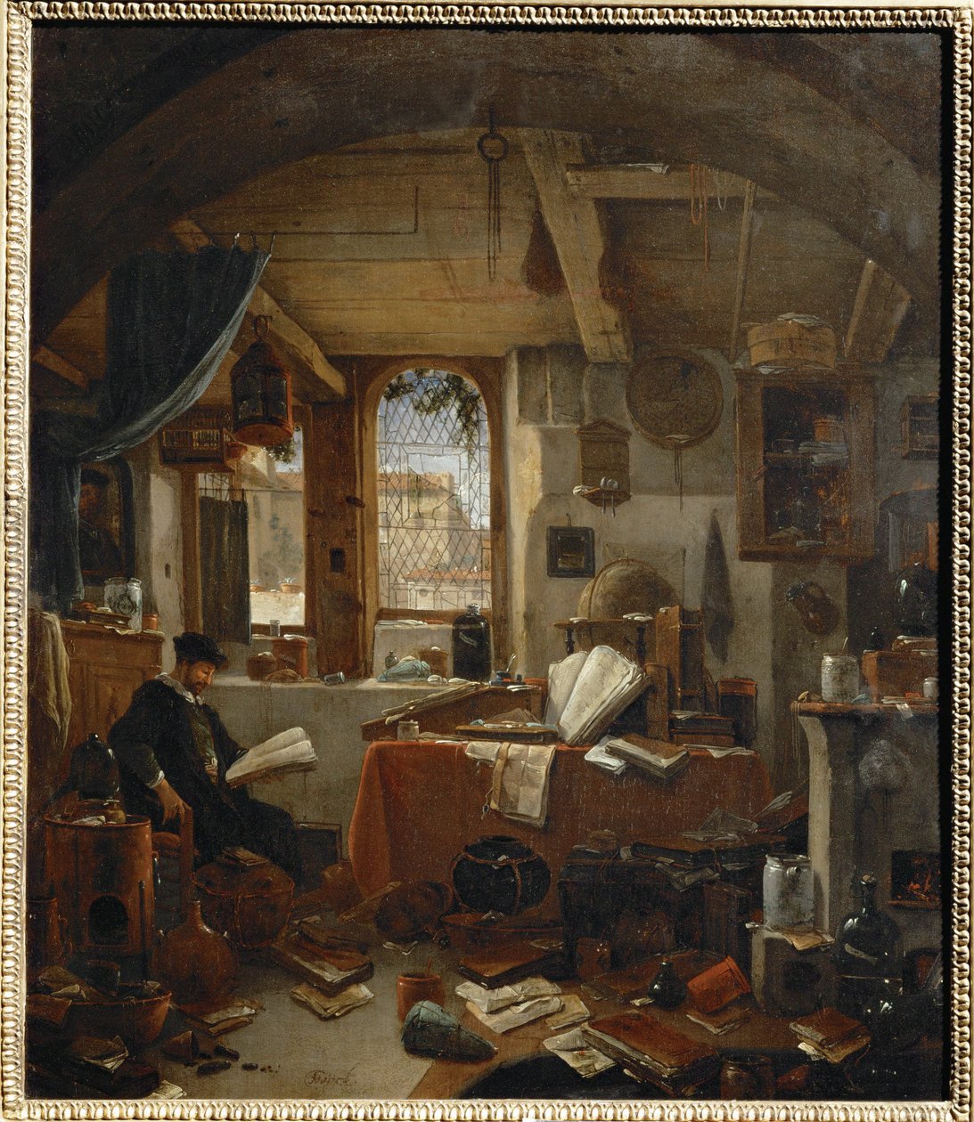 The Alchemist in His Study by Thomas Wyck