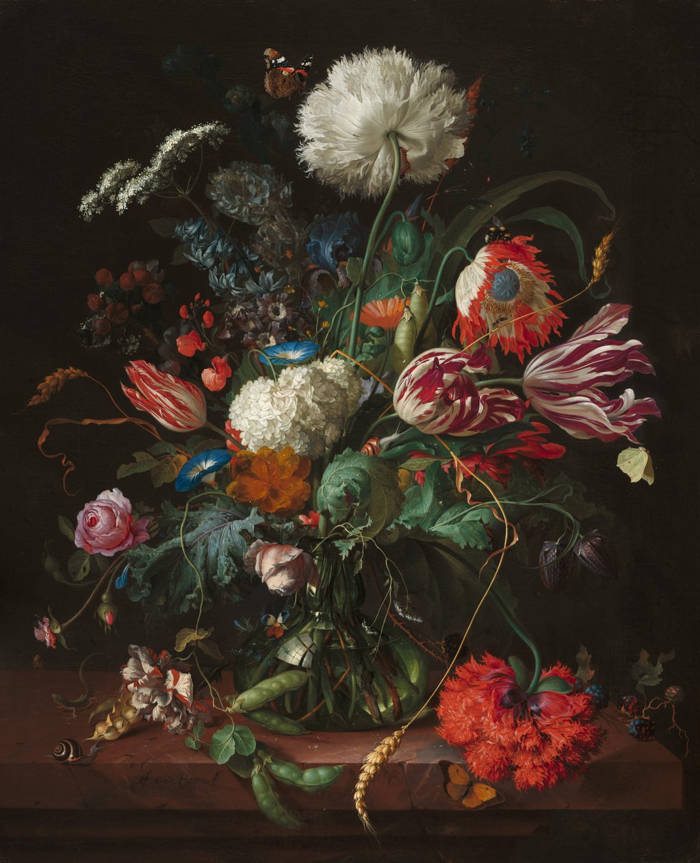 Vase of Flowers, c.1660 by Thomas and Heem Jan D. de (1606-84) Bosschaert