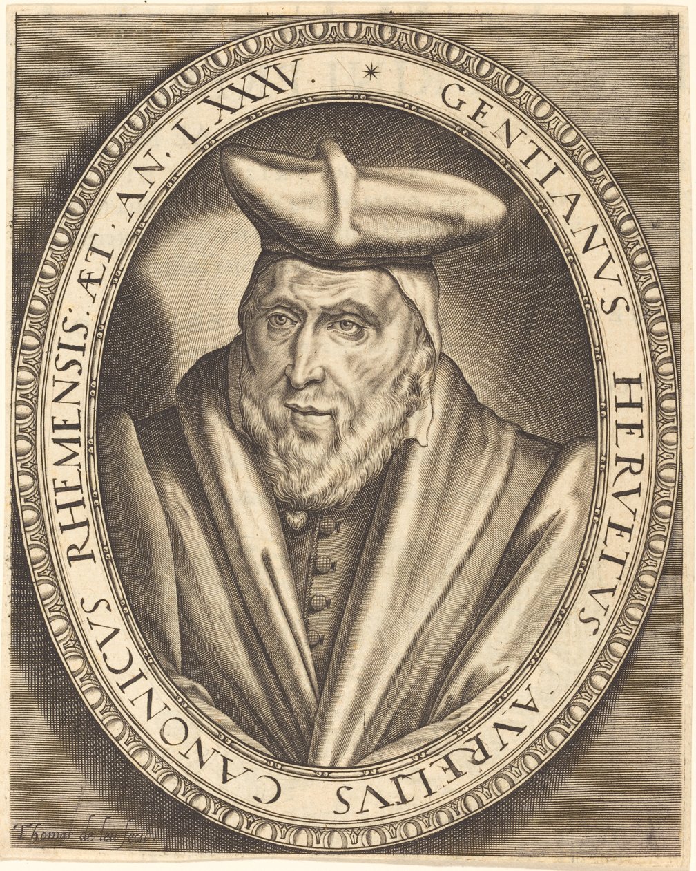Gentien Hervet, Canon of Reims by Thomas de Leu