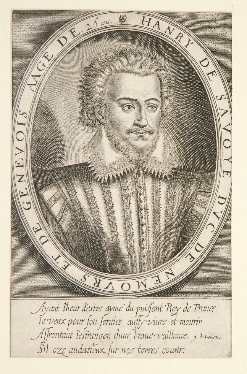 Henri de Savoie, Duke of Nemours by Thomas de Leu