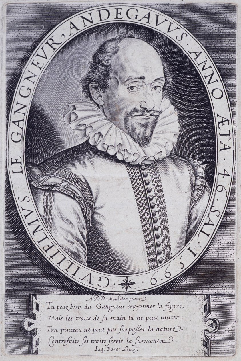 Portrait of Guillaume Le Gangneur (1553-1624), secretary of the chamber of the king of France by Thomas de Leu