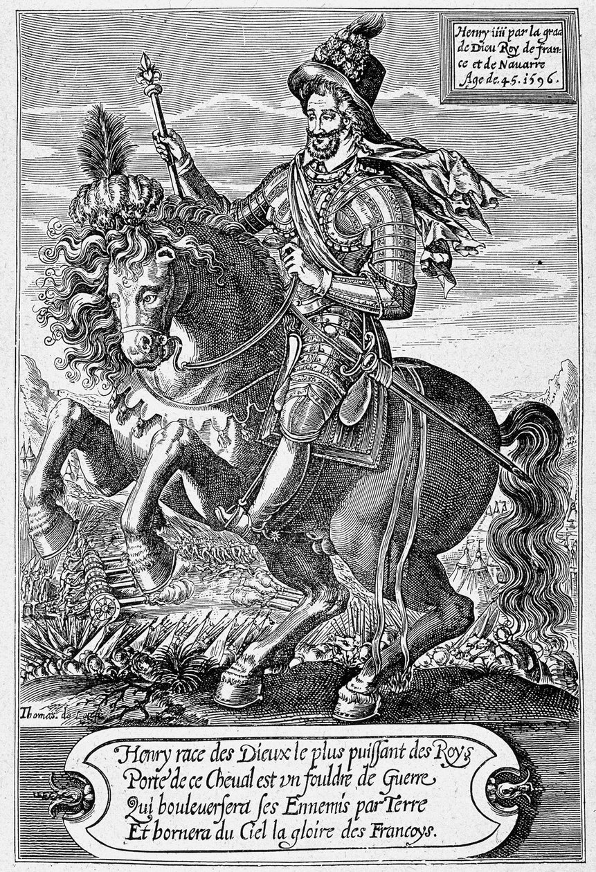Portrait of Henry IV (a horse) age 45, engraved by Thomas de Leu by Thomas de Leu