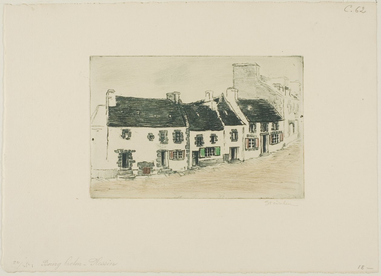 Breton Market Town, Plestin by Théophile Alexandre Pierre Steinlen