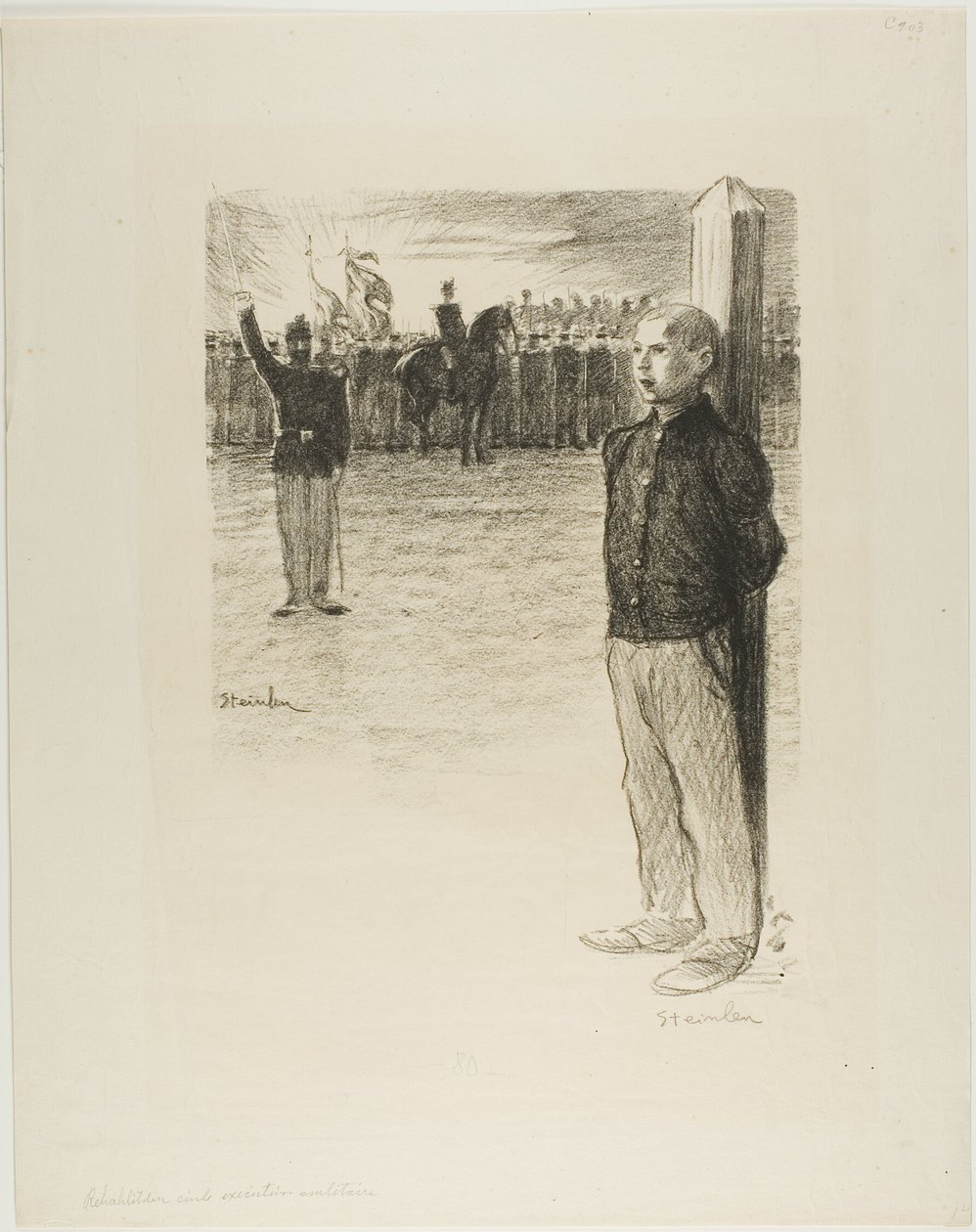 Civil Rehabilitation and Military Execution by Théophile Alexandre Pierre Steinlen