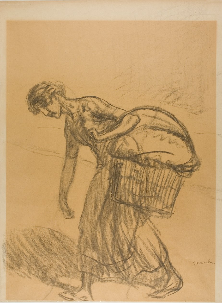Laundress by Théophile Alexandre Pierre Steinlen