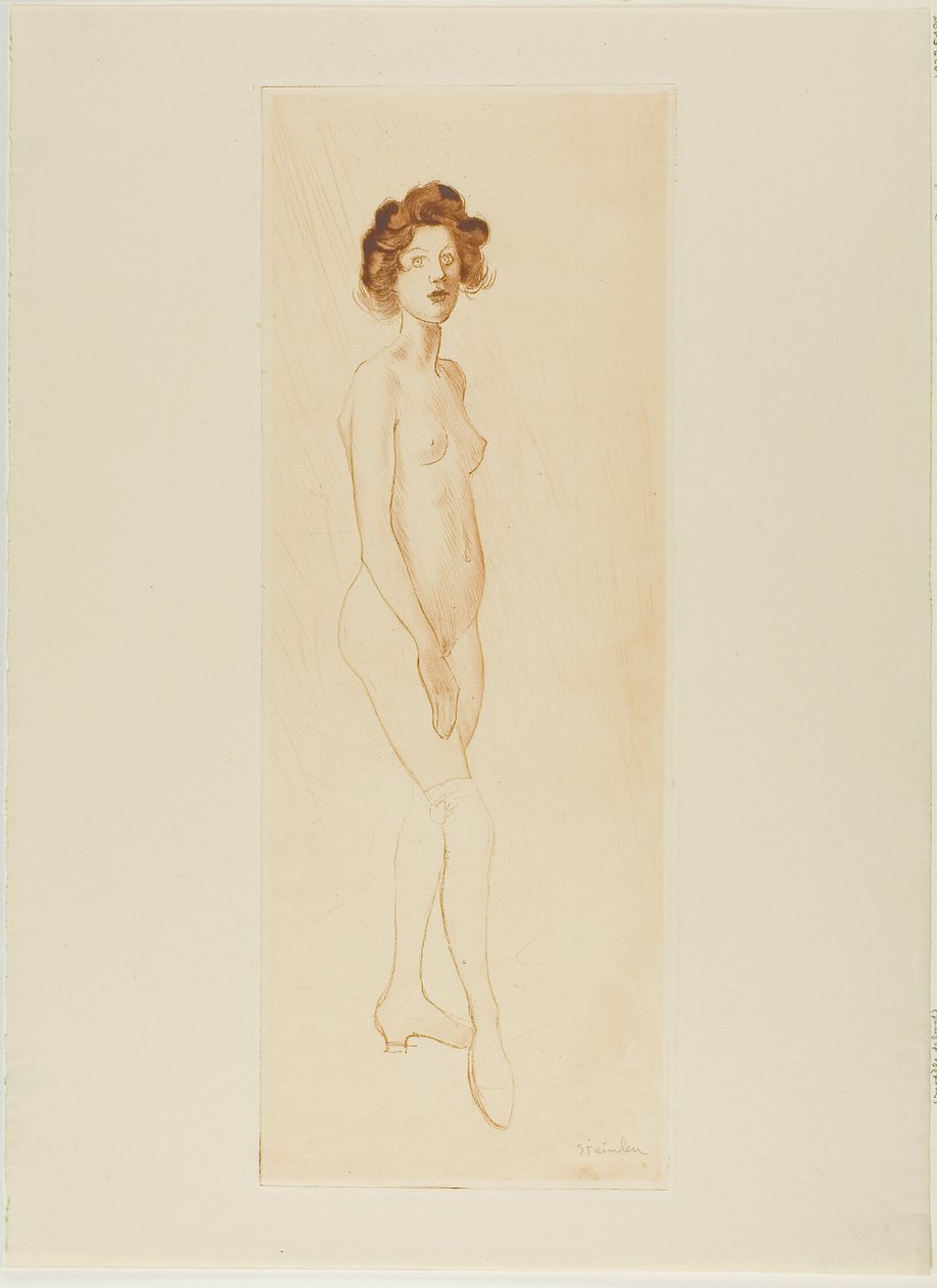 Model Standing by Théophile Alexandre Pierre Steinlen