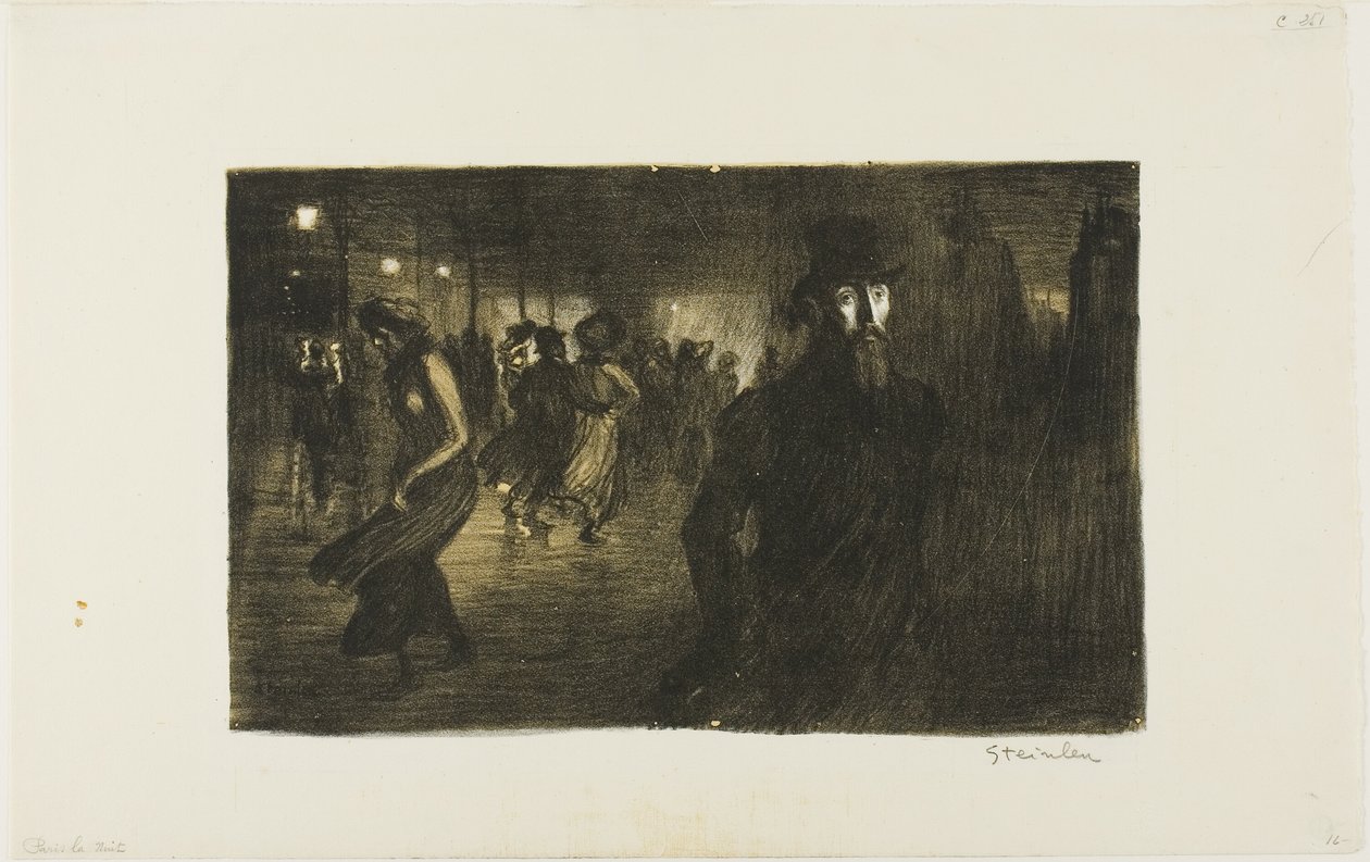 Paris, Night by Théophile Alexandre Pierre Steinlen