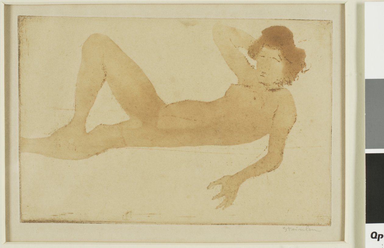 Reclining Nude Woman by Théophile Alexandre Pierre Steinlen