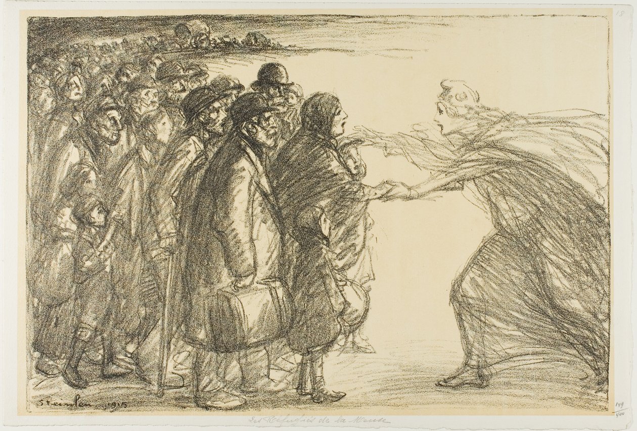 Refugees from the Meuse by Théophile Alexandre Pierre Steinlen