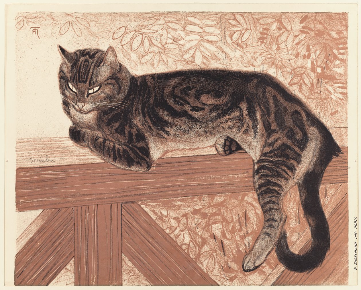 Summer: Cat on a Balustrade by Théophile Alexandre Pierre Steinlen