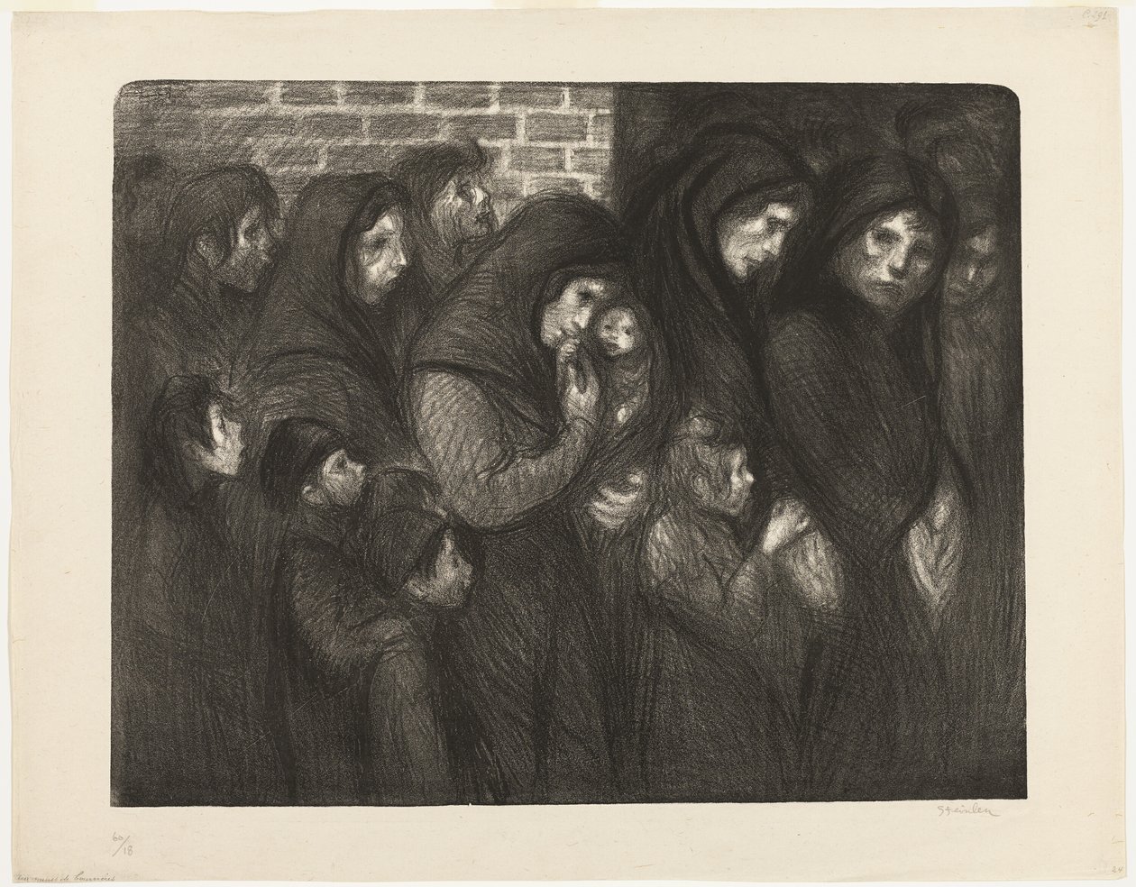 The Widows of Courrières by Théophile Alexandre Pierre Steinlen