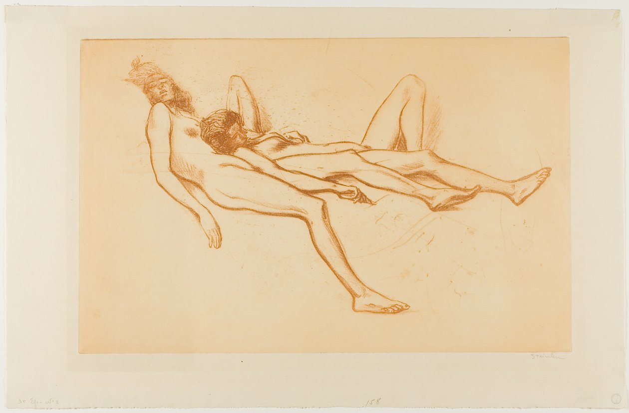 Two Nude Models by Théophile Alexandre Pierre Steinlen