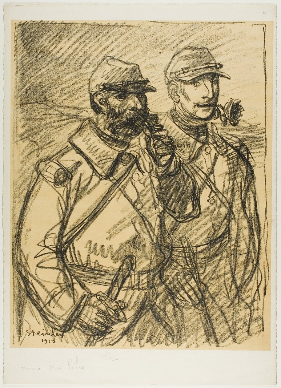 Two Soldiers by Théophile Alexandre Pierre Steinlen