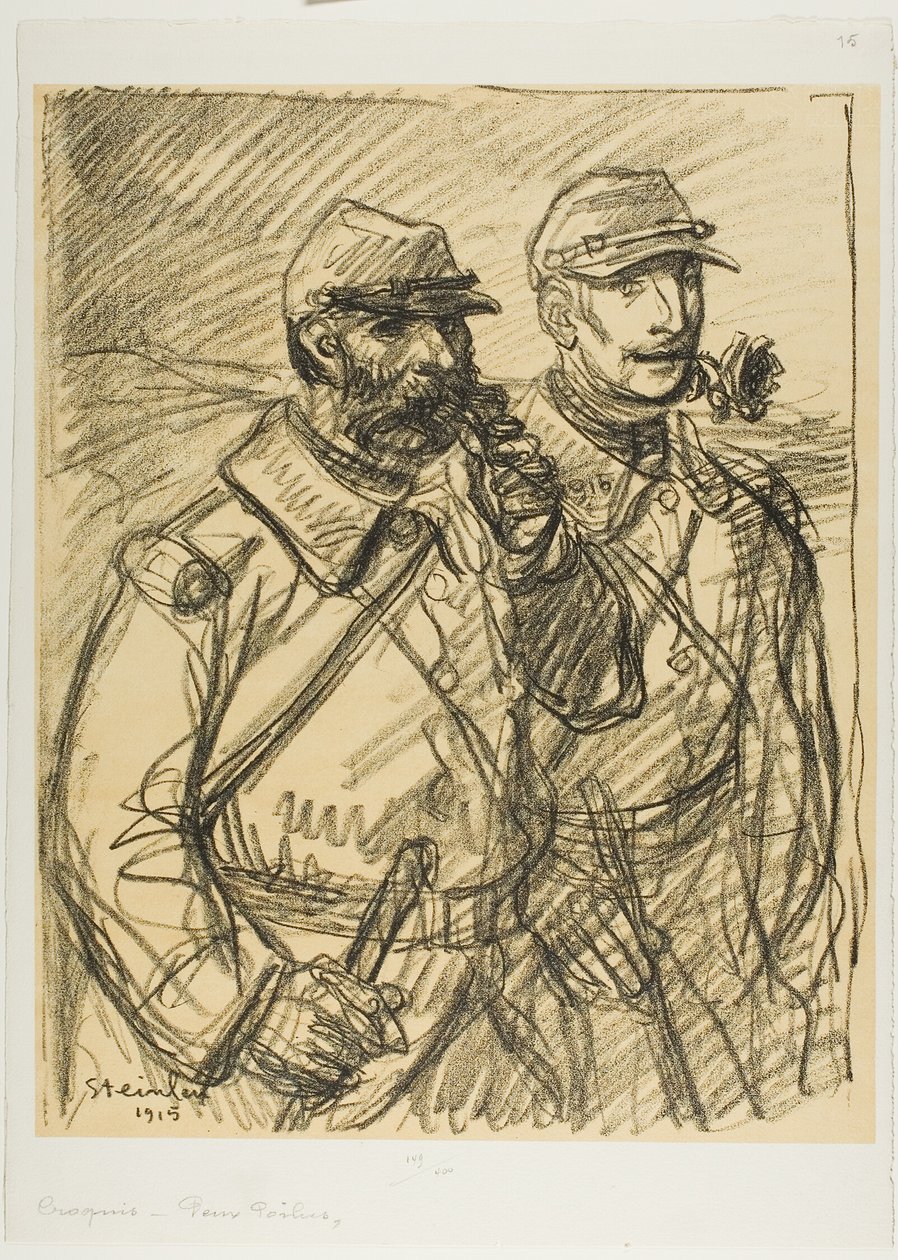 Two Soldiers by Théophile Alexandre Pierre Steinlen