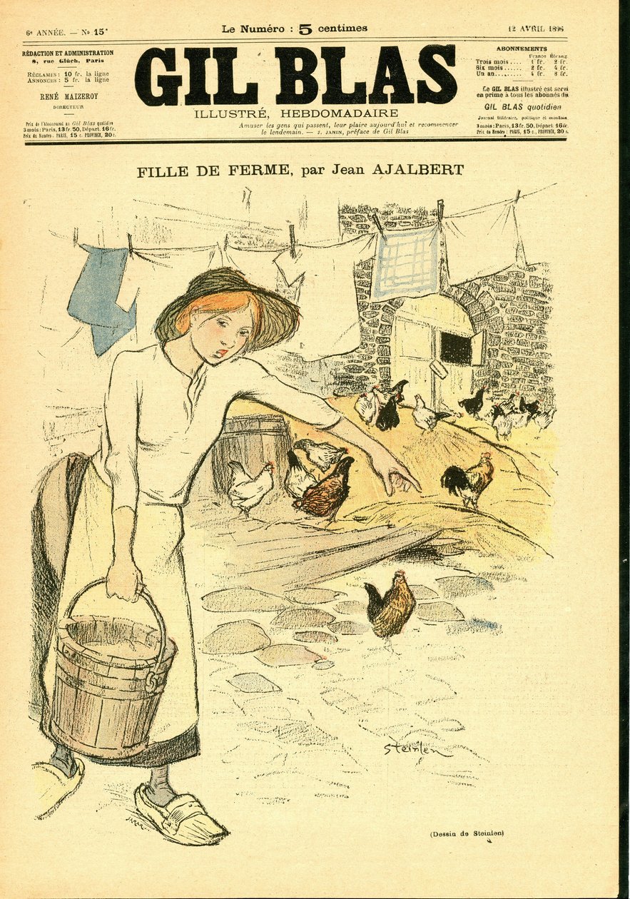 Cover of Gil Blas by Théophile Alexandre Steinlen