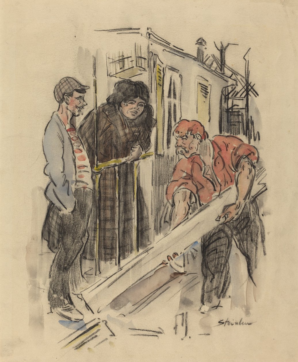 Gossips, late 19th-early 20th century by Théophile Alexandre Steinlen