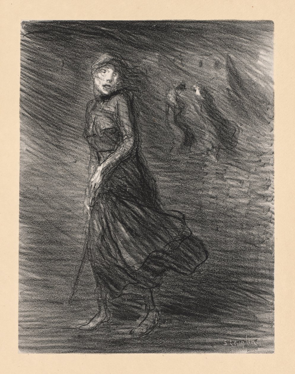 In the Street by Théophile Alexandre Steinlen