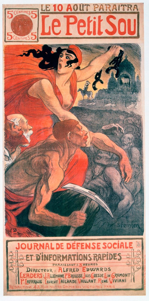Le Petit Sou, Socialist Magazine by Théophile Steinlen by Théophile Alexandre Steinlen