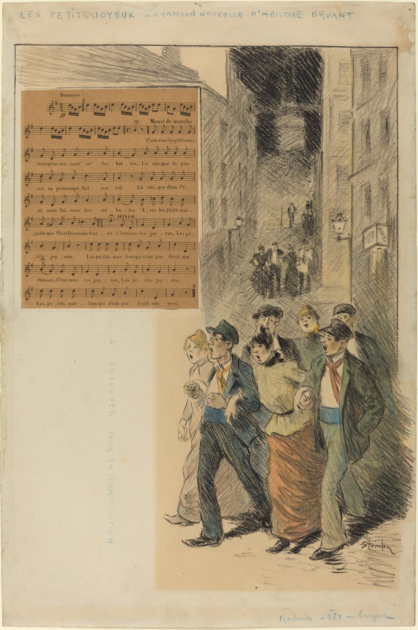 Les petits joyeux, 1891 by Théophile Alexandre Steinlen