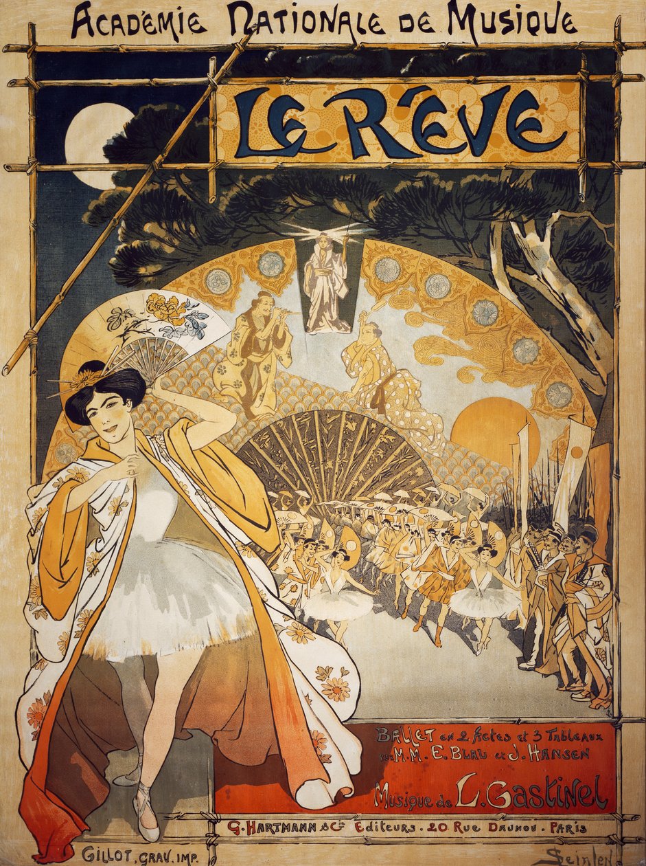 Poster for Le Reve, ballet by Théophile Alexandre Steinlen